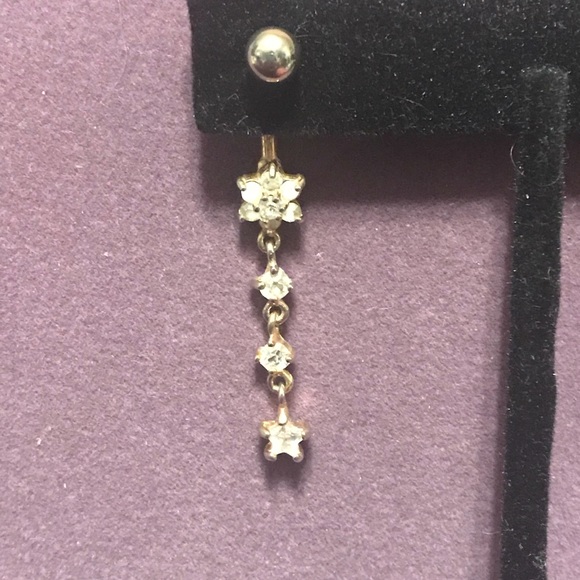 Jewelry - Rhinestone stars belly ring. Never worn